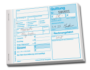 Taxi-Quittungen mit Durchschlag