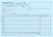 Fehltage-Karte