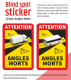 Toter-Winkel Aufkleber 5er Pack